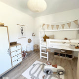 Halfhoogslaper Lucky 70cm ruimte onder bed